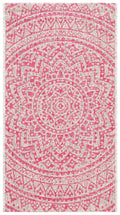 SAFAVIEH Courtyard Collection 24 x 44.4 Light Grey/Fuchsia CY8734 Indoor/ Outdoor Waterproof Easy Cleaning Patio Backyard Mudroo