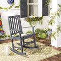 Safavieh PAT6707K Outdoor Collection Barstow Grey Rocking Chair, Dark Slate Gray