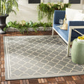 SAFAVIEH Courtyard Collection Area Rug - 8 x 10, Terracotta & Bone, Trellis Design, Non-Shedding & Easy Care, Indoor/Outdoor &