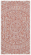 SAFAVIEH Courtyard Collection Accent Rug - 23 x 5, Light Beige & Terracotta, Non-Shedding & Easy Care, Indoor/Outdoor & Washab