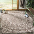 SAFAVIEH Courtyard Collection 32.4 x 60 Beige/Brown CY8734 Indoor/ Outdoor Patio Backyard Mudroom Area Rug