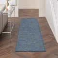 Nourison Home Positano 8 Runner Navy Blue Fabric Modern Area Rug (8 Runner)