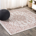 JONATHAN Y SMB102A-5SQ Rozetta Boho Medallion Textured Weave Indoor Outdoor Area Rug Coastal Bohemian Rustic Glam Easy Cleaning 
