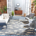SAFAVIEH Courtyard Collection Area Rug - 67 x 96, Dark Grey & Beige, Non-Shedding & Easy Care, Indoor/Outdoor & Washable-Ideal