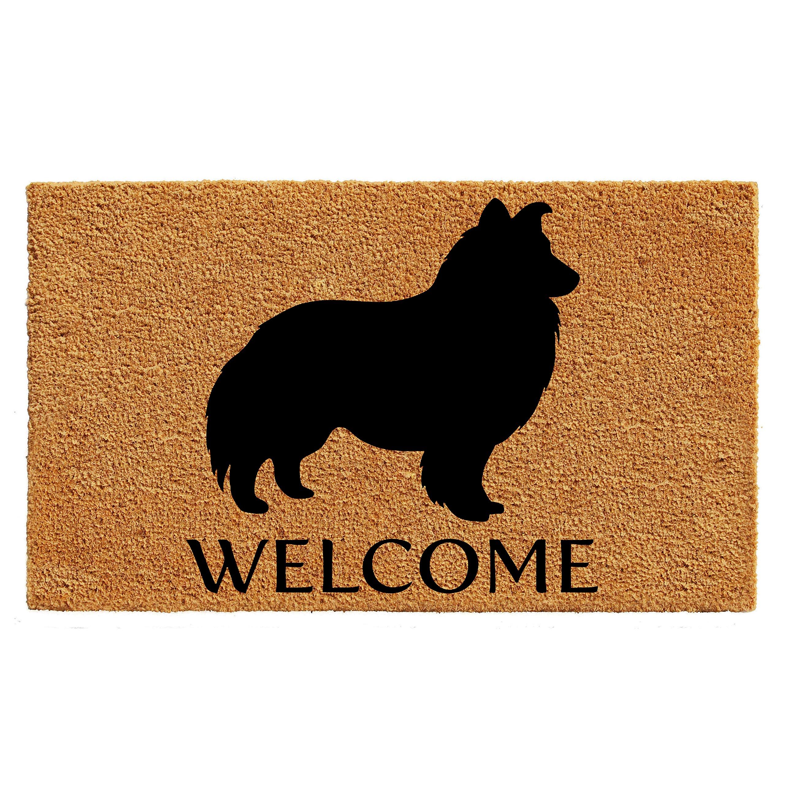 Calloway Mills AZ105691729 Shetland Sheepdog Doormat, 17 x 29, Natural/Black