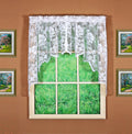 Todays Curtain Floral Vine Lace Swag 38, White, 60W x 38L