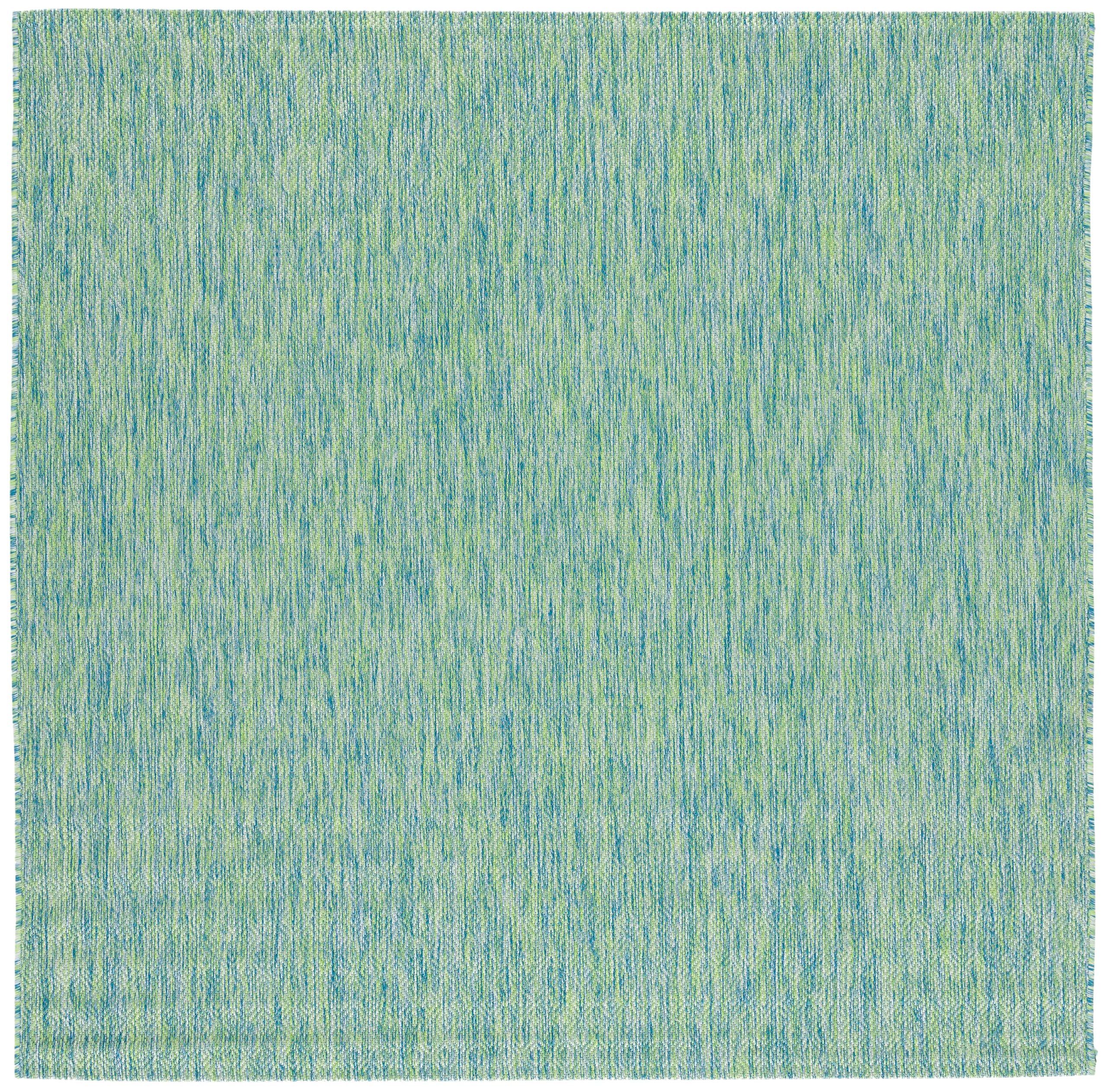Safavieh Courtyard Collection 53 Square Green/Blue CY8521 Indoor/Outdoor Non-Shedding Easy Cleaning Patio Backyard Porch Deck M