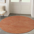 Nourison Essentials Indoor/Outdoor Rust 6 x Round Area Rug, Easy Cleaning, Non Shedding, Bed Room, Living Room, Dining Room, Ba