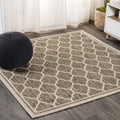JONATHAN Y SMB109A-8SQ Trebol Moroccan Trellis Textured Weave Indoor/Outdoor Area Rug, Modern, Bohemian, Contemporary for Bedroo