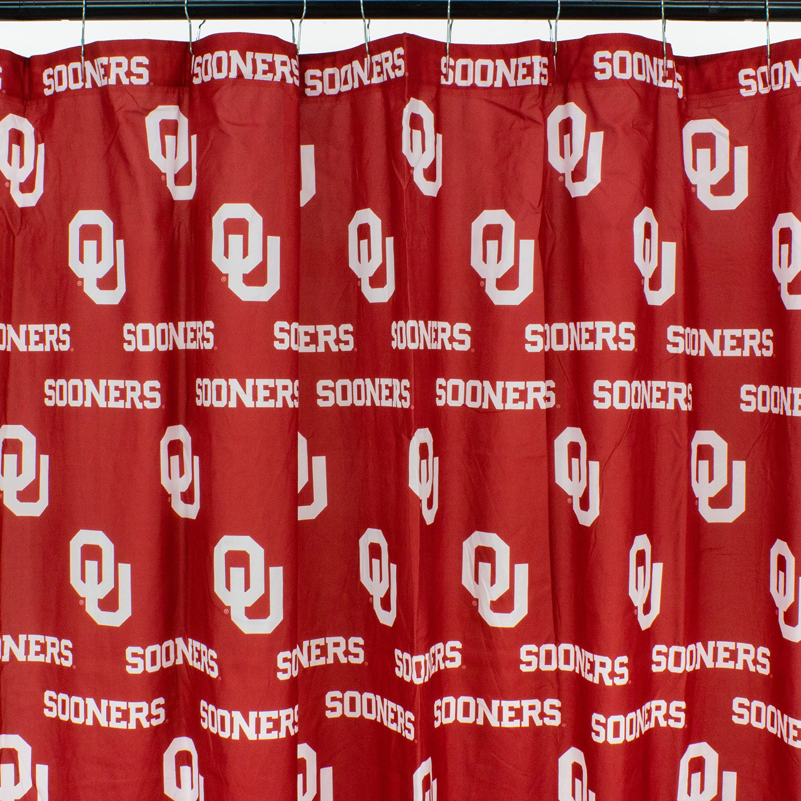 College Covers Everything Comfy Oklahoma Sooners Bright and Colorful Shower Curtain Cover 70 x 72