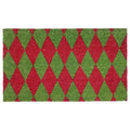 Home and More Calloway Mills Christmas Argyle 17x29 Coir with Vinyl Backing Doormat