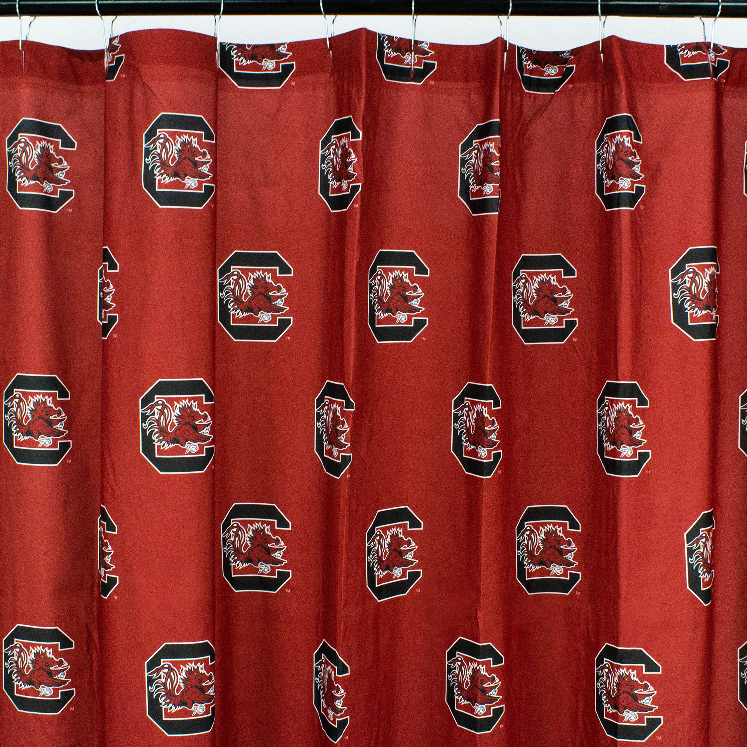College Covers Everything Comfy South Carolina Gamecocks Bright and Colorful Shower Curtain Cover 70 x 72
