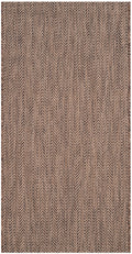 SAFAVIEH Courtyard Collection Accent Rug - 23 x 5, Brown & Beige, Non-Shedding & Easy Care, Indoor/Outdoor & Washable-Ideal fo