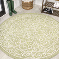 JONATHAN Y SMB106H-5R Charleston Vintage Filigree Textured Weave Indoor Outdoor Area-Rug, Bohemian Coastal Traditional Easy-Clea