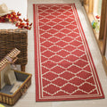 SAFAVIEH Courtyard Collection 23 x 10 Red/Beige CY6889 Indoor/ Outdoor Waterproof Easy Cleaning Patio Backyard Mudroom Runner 