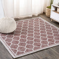 JONATHAN Y SMB109C-8SQ Trebol Moroccan Trellis Textured Weave Indoor/Outdoor Area Rug, Modern, Bohemian, Contemporary for Bedroo