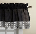Lorraine Home Fashions Salem 60-inch x 12-inch Tailored Valance, Black
