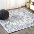JONATHAN Y SMB102B-5SQ Rozetta Boho Medallion Textured Weave Indoor Outdoor -Area Rug Coastal Bohemian Rustic Glam Easy-Cleaning