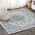 JONATHAN Y SMB102C-5SQ Rozetta Boho Medallion Textured Weave Indoor Outdoor -Area Rug Coastal Bohemian Rustic Glam Easy-Cleaning