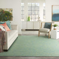 Nourison Positano Indoor/Outdoor Blue/Green 5 x 7 Area Rug, Easy Cleaning, Non Shedding, Bed Room, Living Room, Dining Room, B