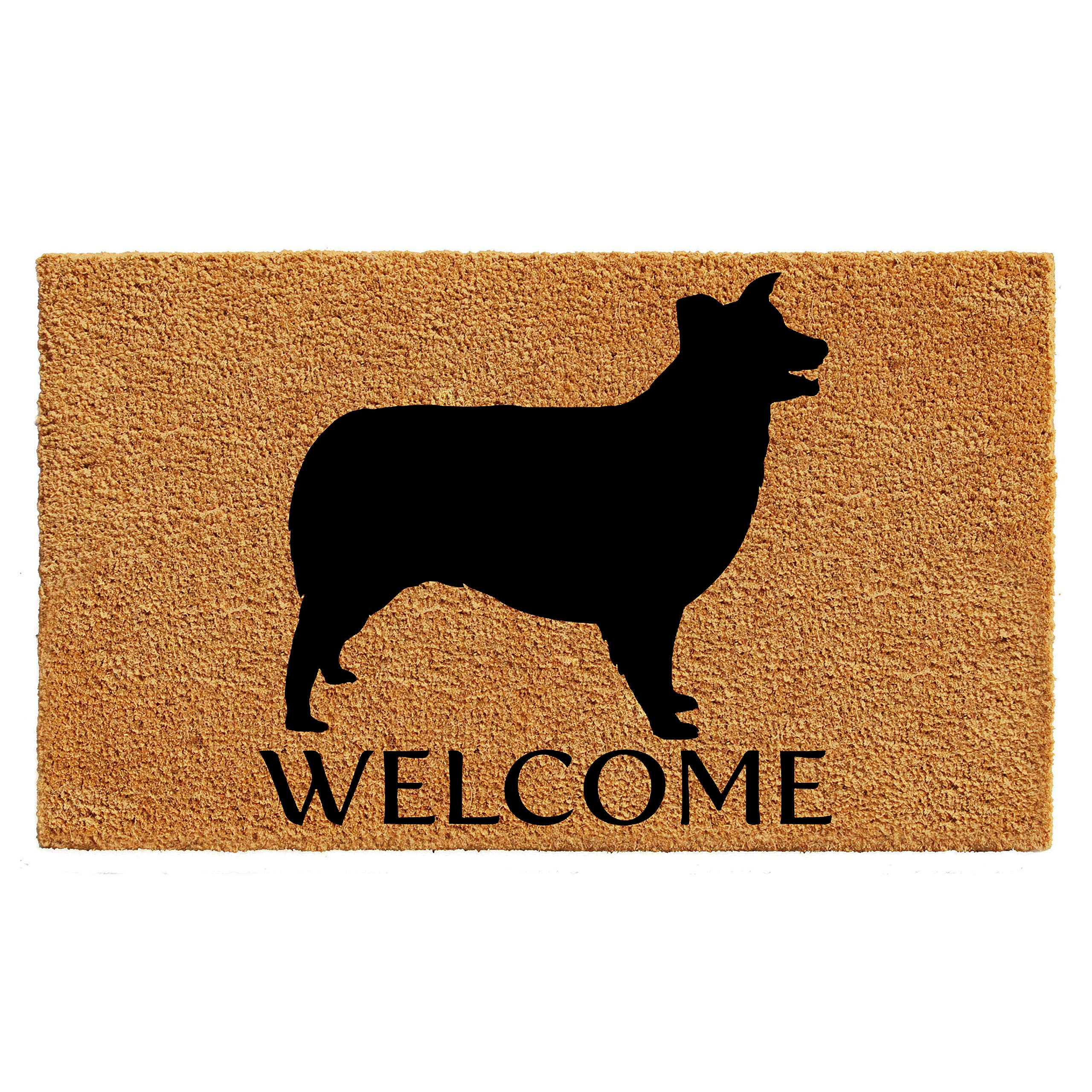 Calloway Mills AZ105752436 Border Collie Doormat, 24 x 36, Natural/Black