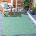 SAFAVIEH Courtyard Collection 67 Square Green/Blue CY8521 Indoor/ Outside Waterproof Easy cleansingPatio Backyard Mudroom Area 
