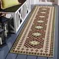 SAFAVIEH Veranda Collection Runner Rug - 23 x 8, Brown & Terracotta, Boho Design, Non-Shedding & Easy Care, Indoor/Outdoor & W