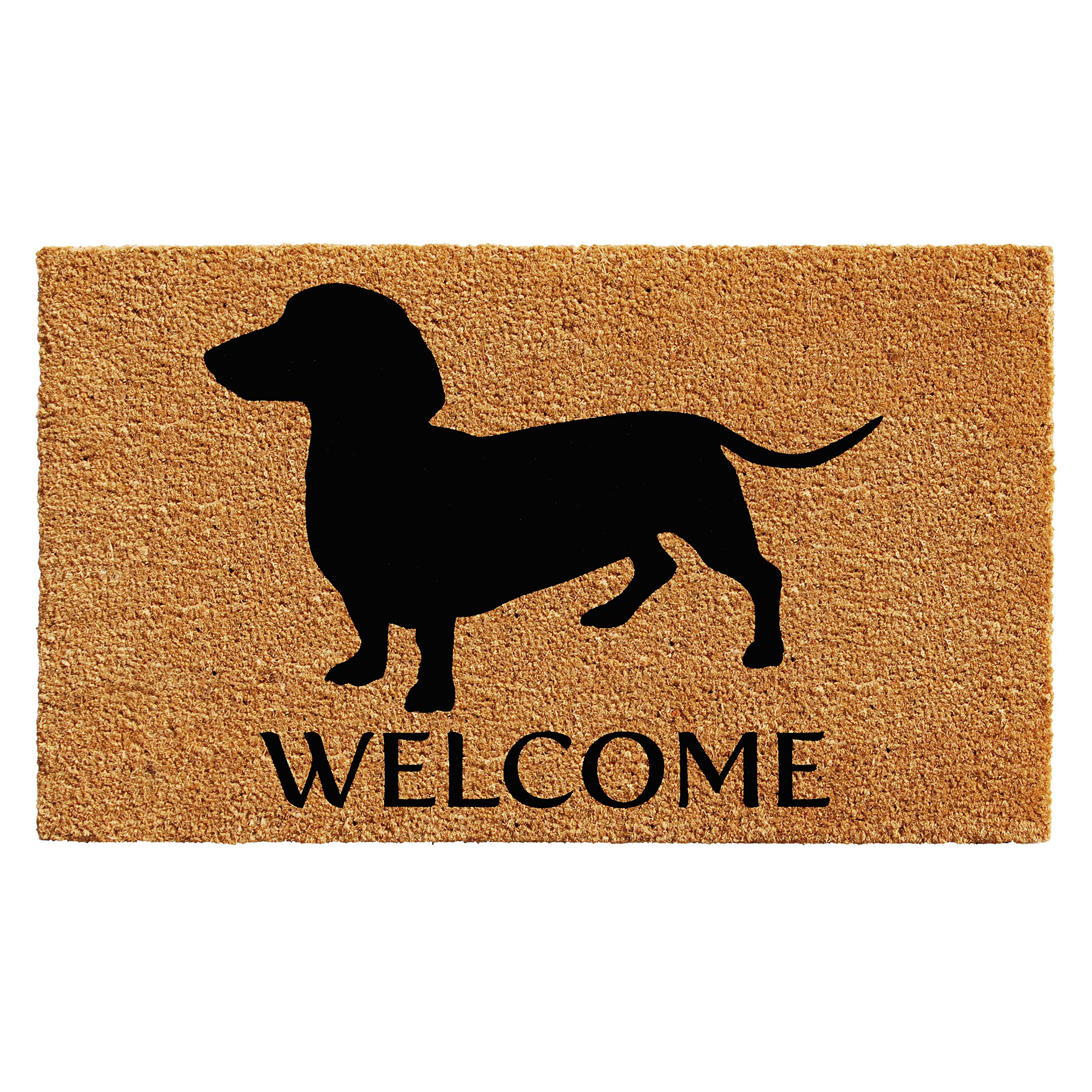 Calloway Mills AZ103032436 Dachshund Breed Doormat, 24 x 36, Natural/Black