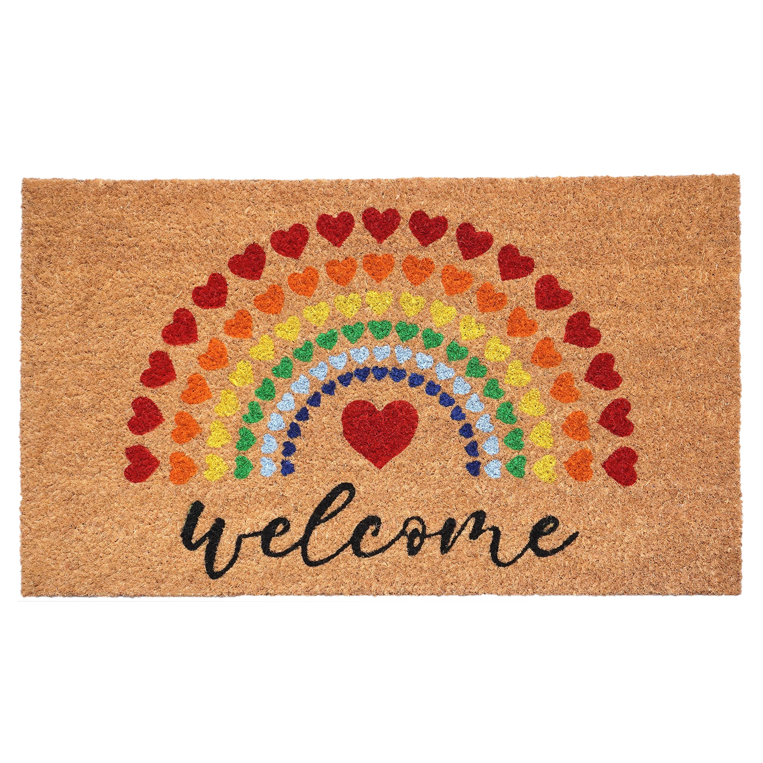 Calloway Mills Rainbow Heart Doormat
