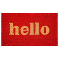 Calloway Mills 100281729RNB Block Hello Doormat, 17 x 29, Red/Natural