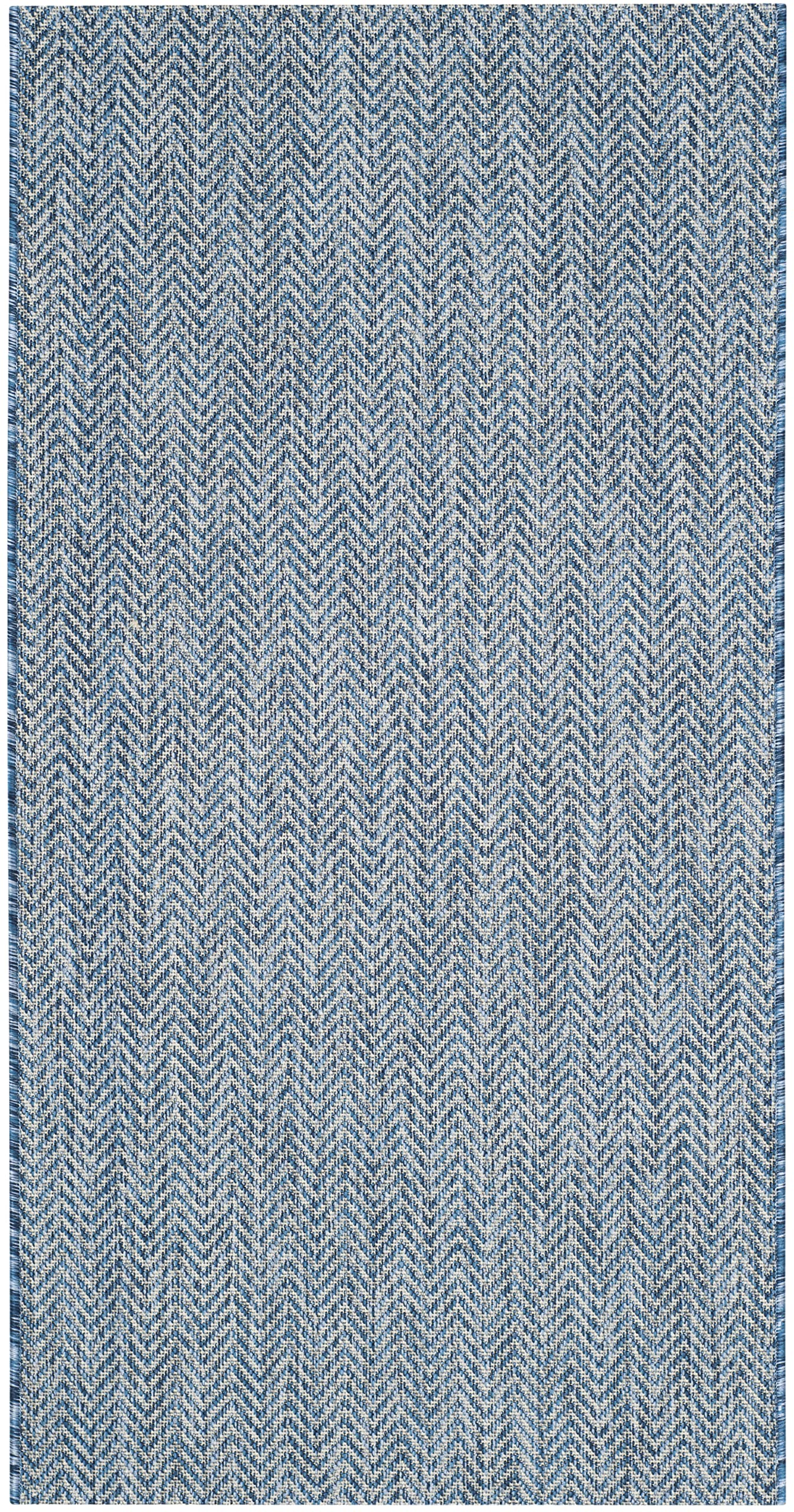 SAFAVIEH Courtyard Collection Accent Rug - 23 x 5, Navy & Grey, Non-Shedding & Easy Care, Indoor/Outdoor & Washable-Ideal for 