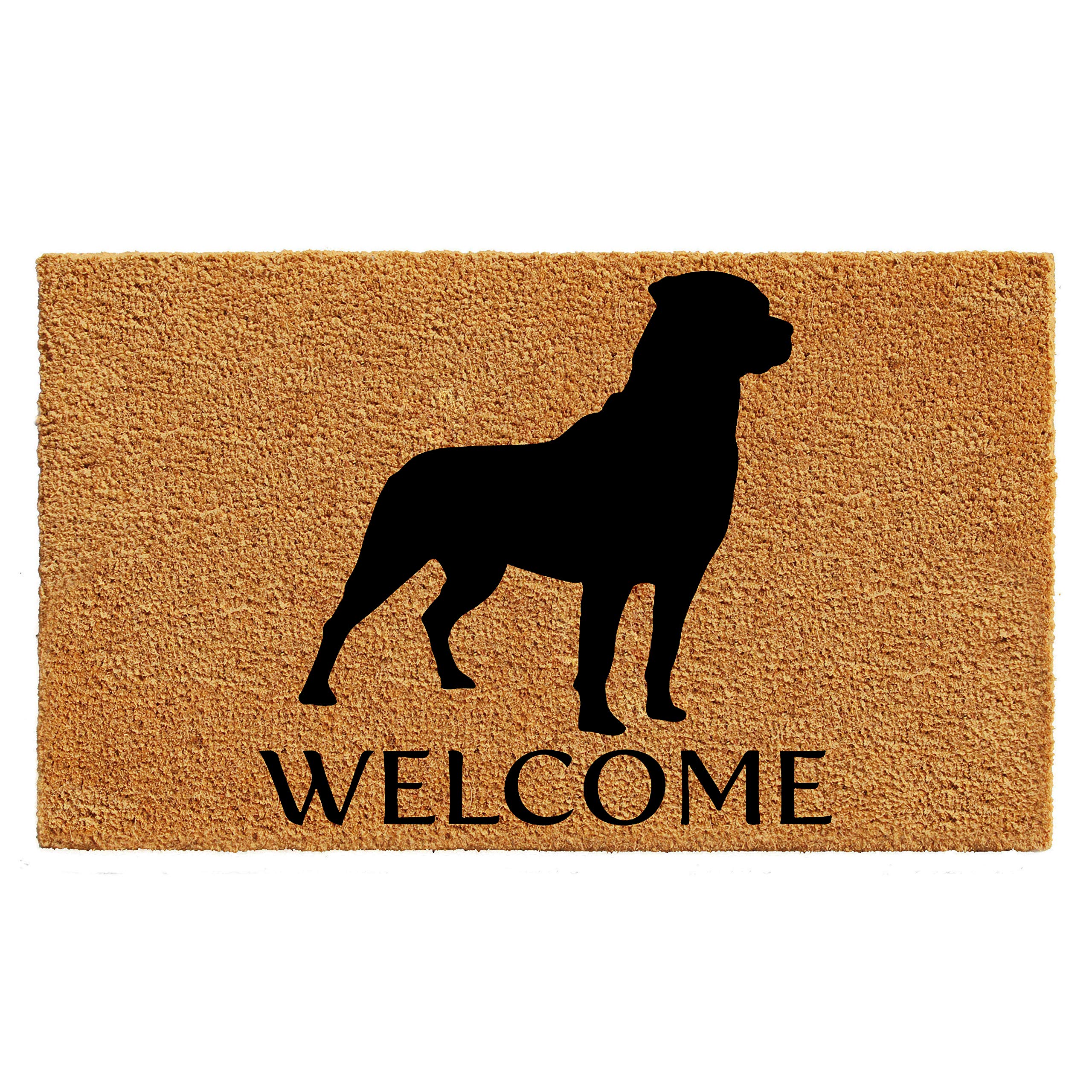 Calloway Mills AZ105561729 Rottweiler Doormat, 17 x 29, Natural/Black