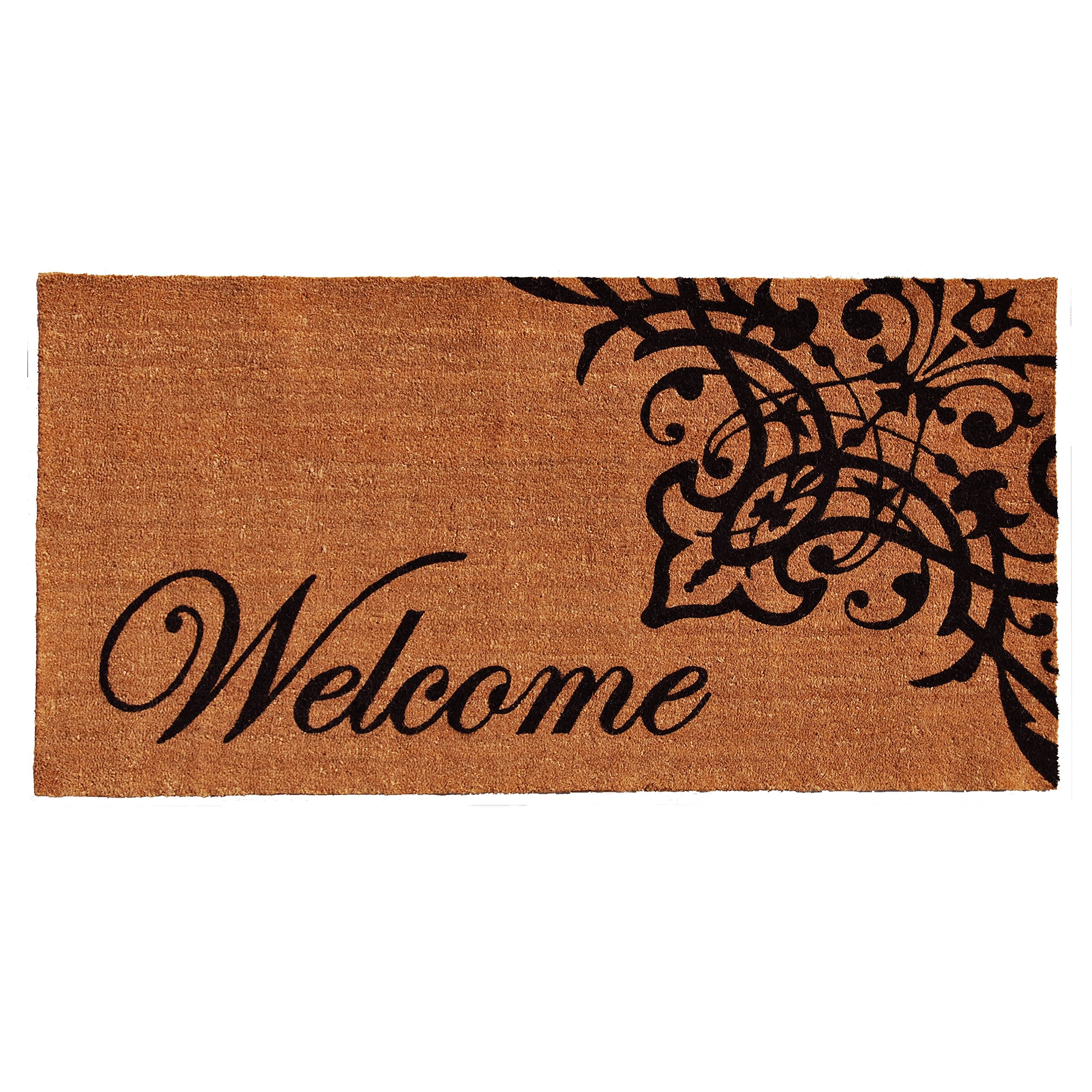 Calloway Mills 121353048 Scroll Welcome Doormat, 30 x 48, Natural/Black
