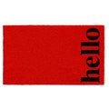 Calloway Mills 102652436RBB Vertical Hello Doormat, Red/Black, 24 x 36