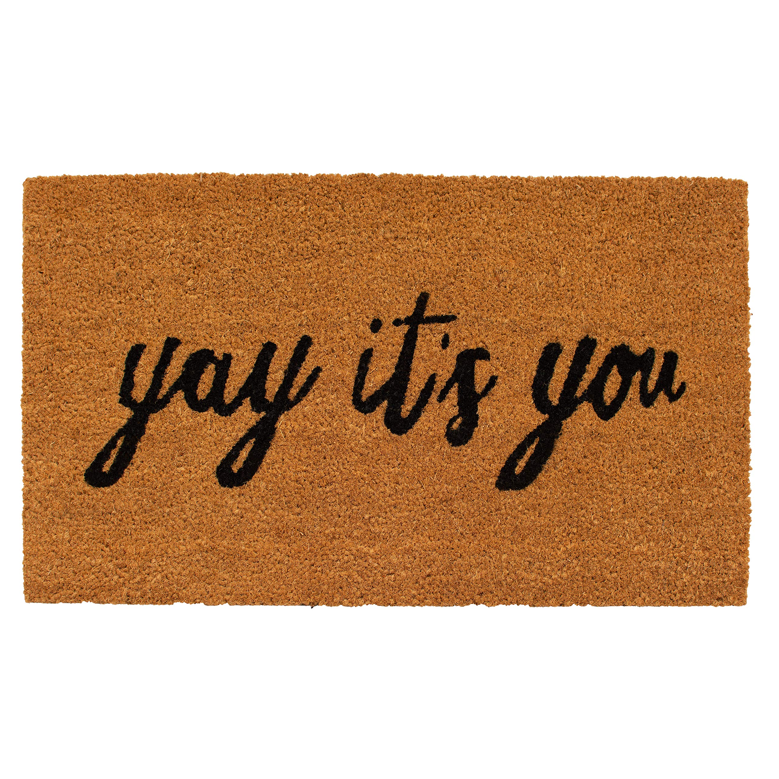 Calloway Mills AZ106051729 Yay Its You Doormat, 17 x 29, Natural/Black
