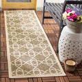 SAFAVIEH Courtyard Collection Runner Rug - 23 x 12, Brown & Beige, Non-Shedding & Easy Care, Indoor/Outdoor & Washable-Ideal f