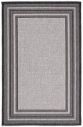 SAFAVIEH Courtyard Collection 2 x 37 Light Grey/Black CY8475 Indoor/ Outdoor Patio Backyard Mudroom Accent Rug