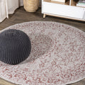 JONATHAN Y SMB102A-5R Rozetta Boho Medallion Textured Weave Indoor Outdoor Area Rug Coastal Bohemian Rustic Glam Easy Cleaning B