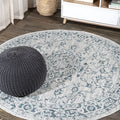 JONATHAN Y SMB102C-5R Rozetta Boho Medallion Textured Weave Indoor Outdoor Area Rug Coastal Bohemian Rustic Glam Easy Cleaning B