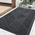 Smiry Front Door Mat Outside Entrance, Heavy Duty Natural Rubber Mat, Sturdy Trap Dirt and Moisture Indoor Outdoor Door Mat, Eas