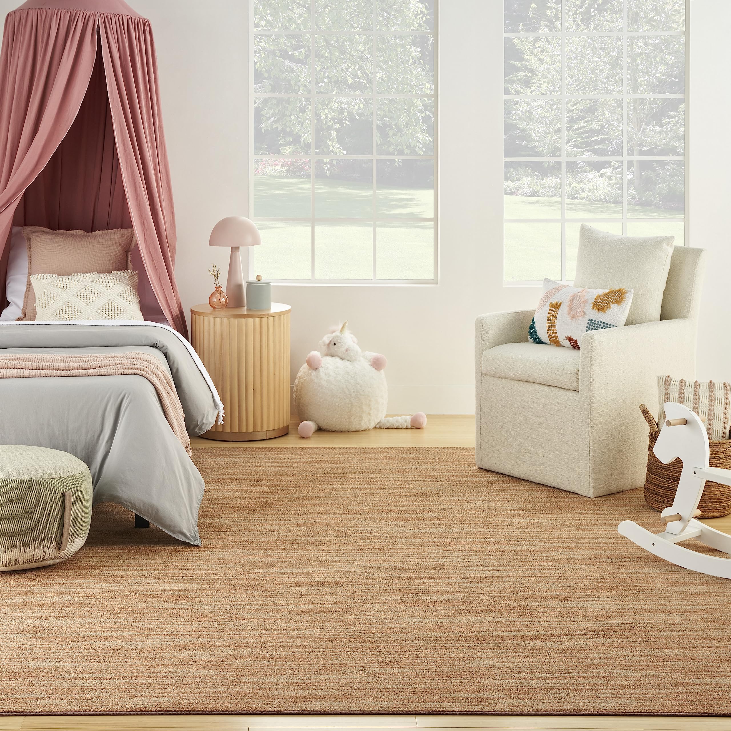 Nourison Essentials Indoor/Outdoor Rust 12 x 15 Area Rug, Easy Cleaning, Non Shedding, Bed Room, Living Room, Dining Room, Bac