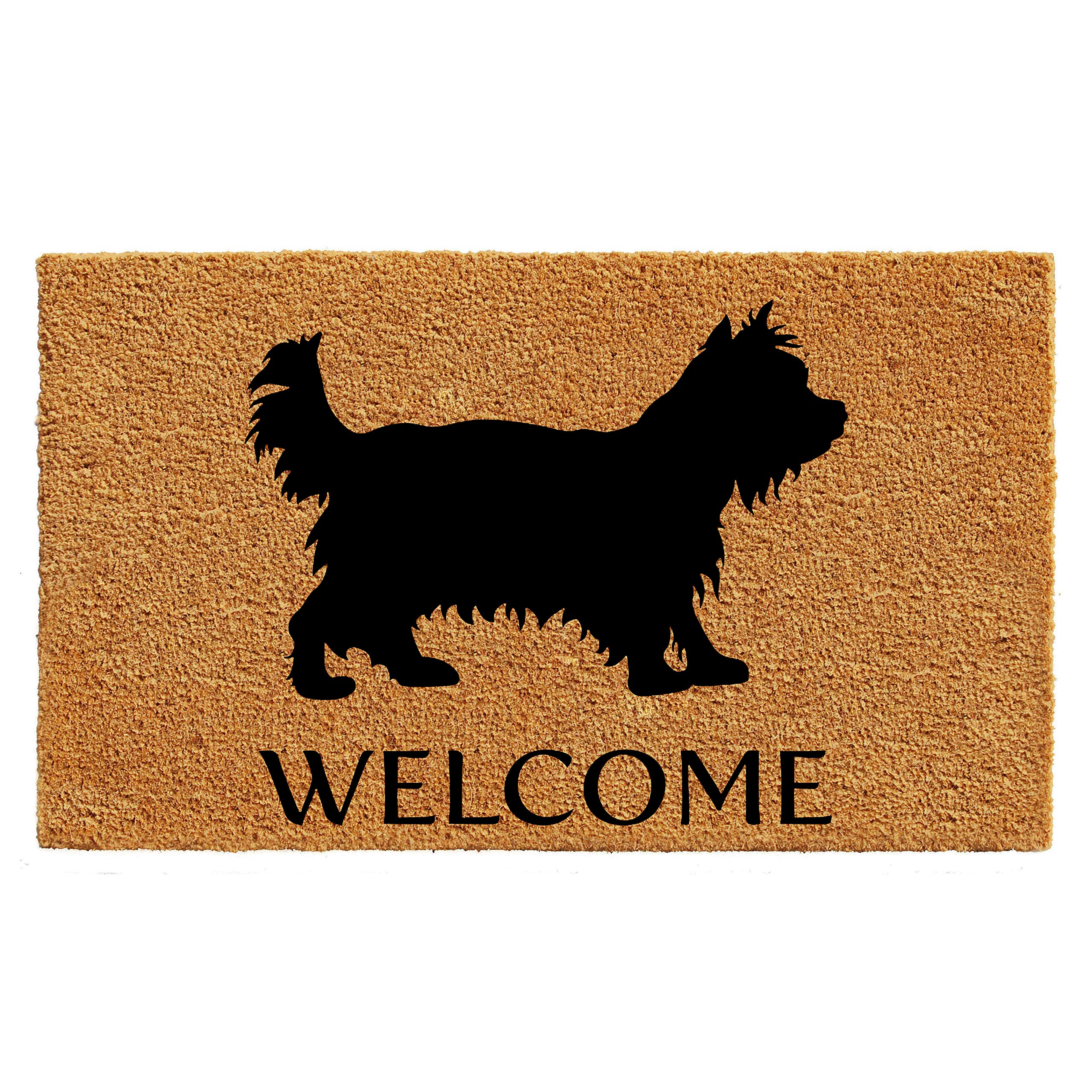 Calloway Mills AZ105571729 Yorkshire Terrier Doormat, 17 x 29, Natural/Black
