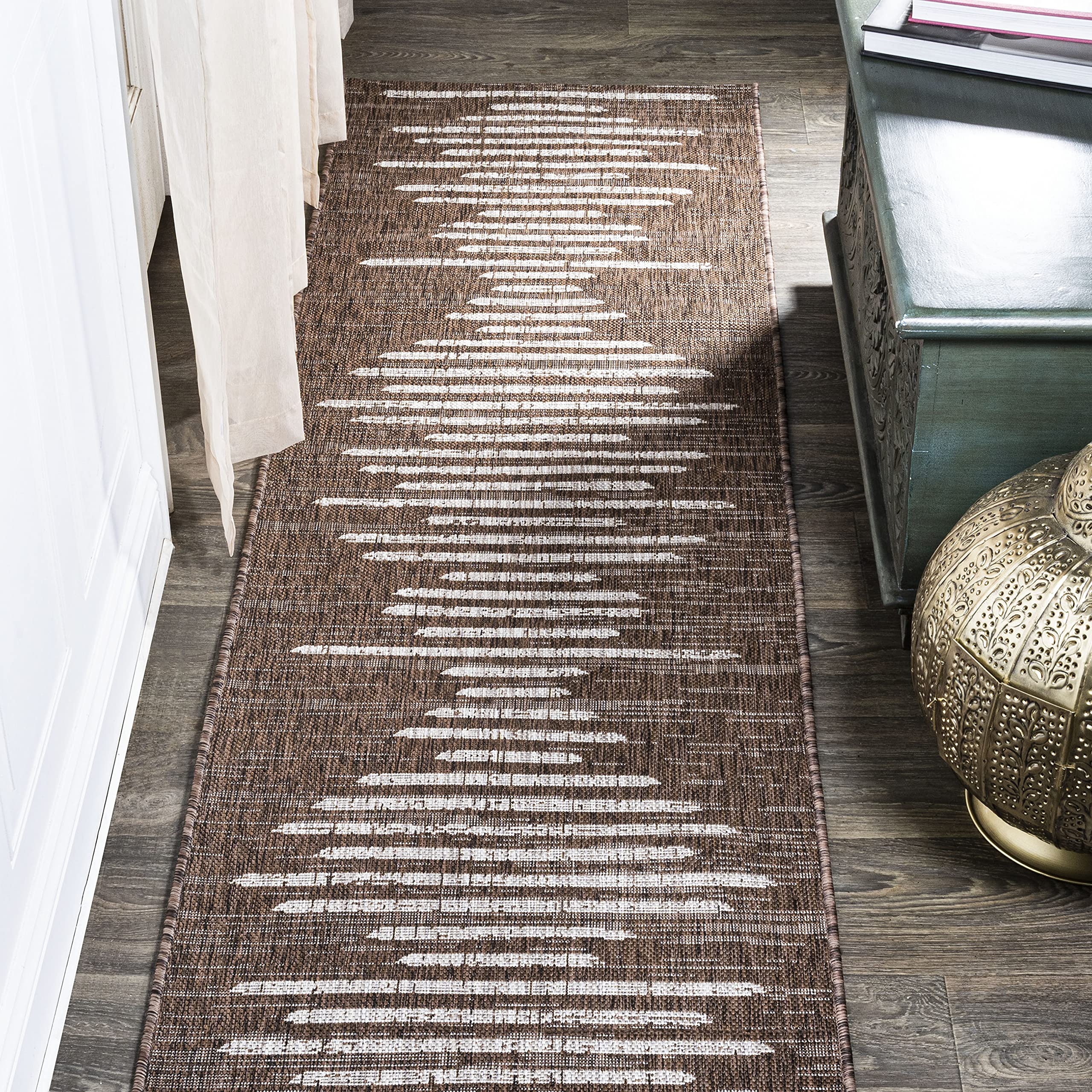 JONATHAN Y SMB124B-210 Zolak Berber Stripe Geometric Indoor Outdoor Area Rug Bohemian Contemporary Easy Cleaning Bedroom Kitchen