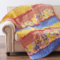 Greenland Home Skylar Ruffle-Embellished Throw Quilt, Calico, 50x60-inch