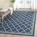 SAFAVIEH Courtyard Collection 4 x 57 Navy/Beige CY6918 Trellis Indoor/ Outdoor Waterproof Easy Cleaning Patio Backyard Area Ru