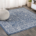 JONATHAN Y SMB103A-5SQ Palazzo Vine and Border Textured Weave Indoor Outdoor Area Rug Coastal Bohemian Rustic Glam Easy Cleaning
