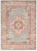 Nourison Passion Grey 53 x 73 Area Rug, Boho, Traditional, Easy Cleaning, Non Shedding, Bed Room, Living Room, Hallway, (5 x 