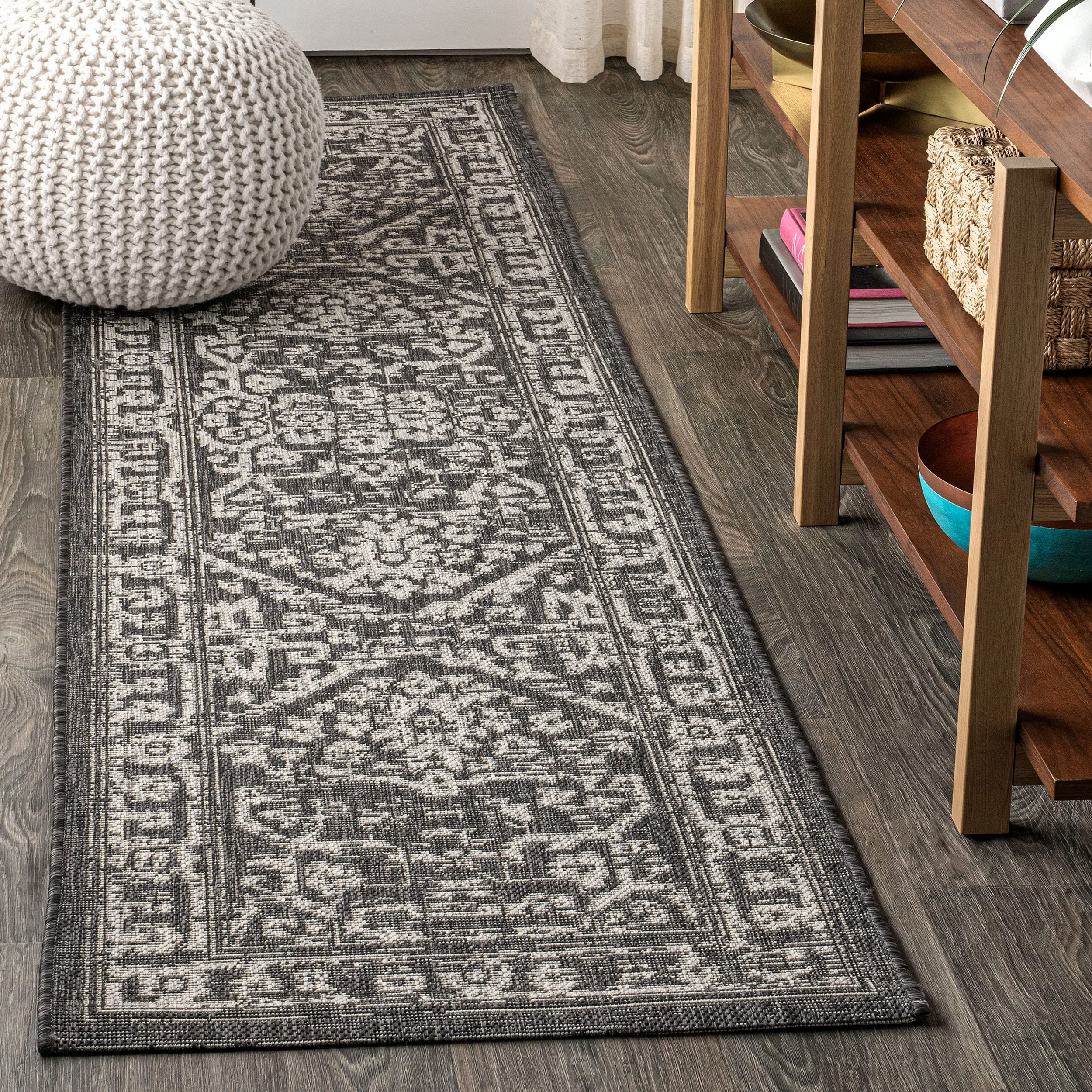 JONATHAN Y SMB104C-28 Malta Bohemian Medallion Textured Weave Indoor Outdoor Area Rug, Coastal, Traditional, Transitional Easy C