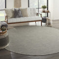 Nourison Home Positano 8 x Round Light Gray Fabric Modern Area Rug (8 Round)