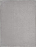 Nourison Essentials Indoor/Outdoor Silver Grey 8 x 10 Area Rug, Easy Cleaning, Non Shedding, Bed Room, Living Room, Dining Roo